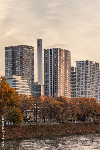 District of Beaugrenelle and Ile aux Cygnes in Paris, France in Autumn © JeanLuc Ichard