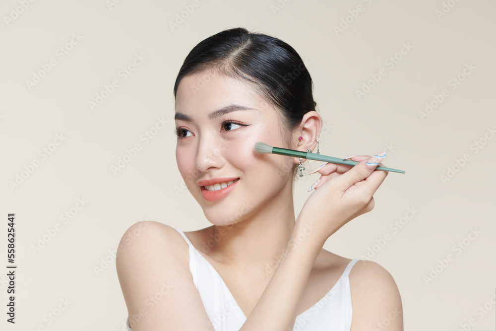 Portrait of a gorgeous blond in professional makeup. Portrait of a gorgeous blond in professional makeup.