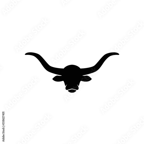 longhorn bull head cattle western livestock silhouette