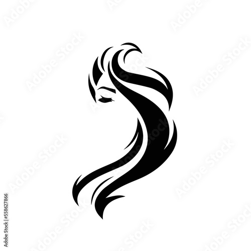 Creative Professional Trendy and Minimal Beauty, Hair Salon Logo Design, Beauty Salon Icon Logo in Editable Vector Format