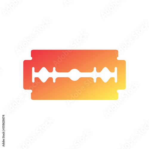 gillette razor blade fire flame colorful gradient vector design