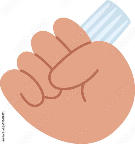 Hand modeling plasticine sculpture flat icon