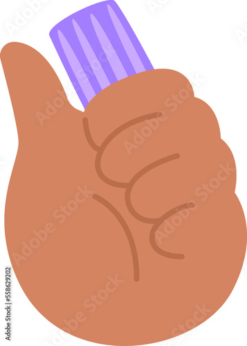 Hand modeling plasticine sculpture flat icon
