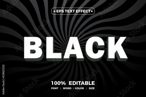 Black Text Effect