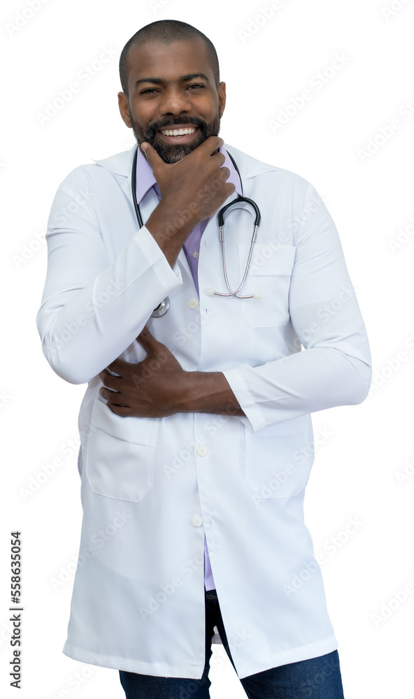 Handsome african american mature doctor with beard Handsome african american mature doctor with beard