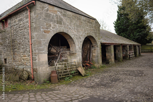 Wallpaper Mural Old stone farm buildings on a vintage farm in Northeast England. Torontodigital.ca