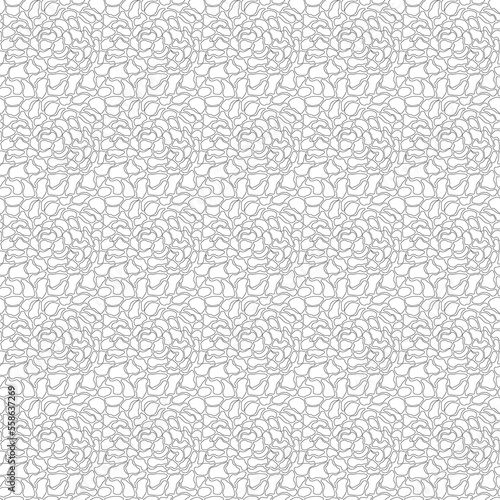 Vector seamless pattern with geometric flowing shapes. Hand drawn illustration for print,packaging,textile,wallpaper,banner