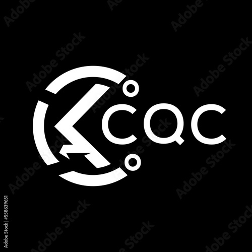 CQC letter logo. CQC white image on black background. CQC vector logo design for entrepreneur and business. CQC best icon.	
 photo