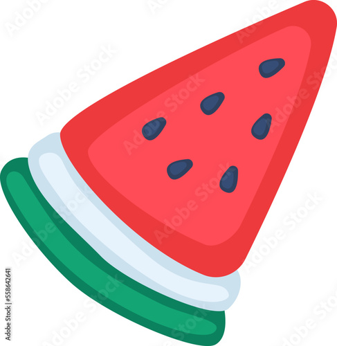 Plasticine flat icon Craft hobby Handmade watermelon sculpture