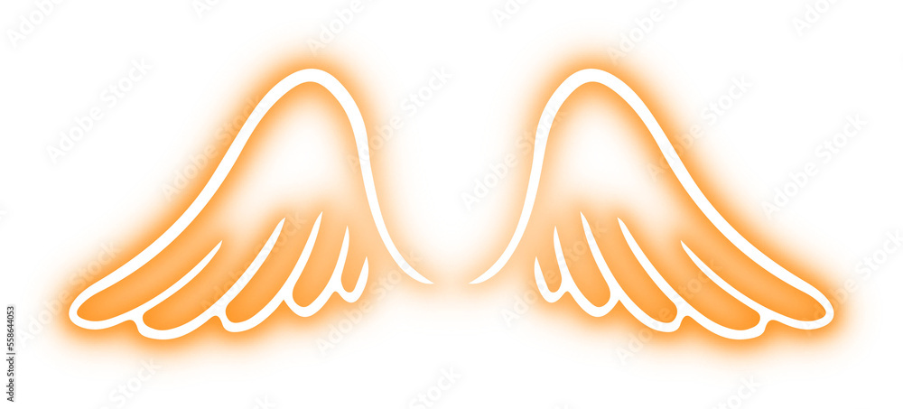 Fototapeta premium Collection of Wing neon