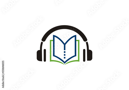 audio book logo company icon business abstract background illustration