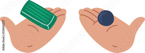 Hand modeling plasticine sculpture flat icon