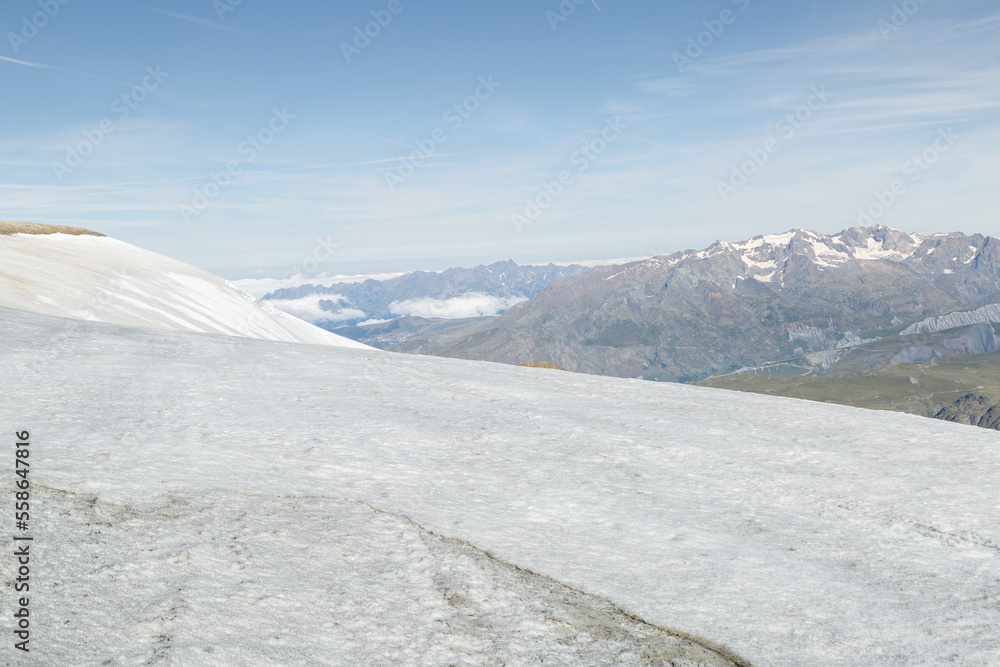 Glacier de la Girose au dessus de la Grave dans le massif des Écrins