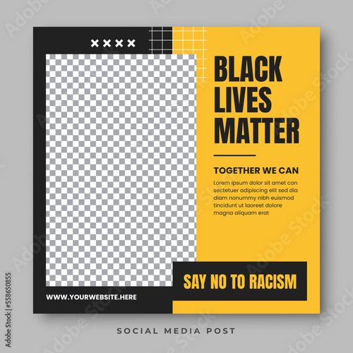Black lives matter social media template