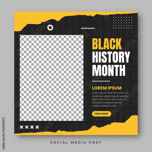Black history month social media template