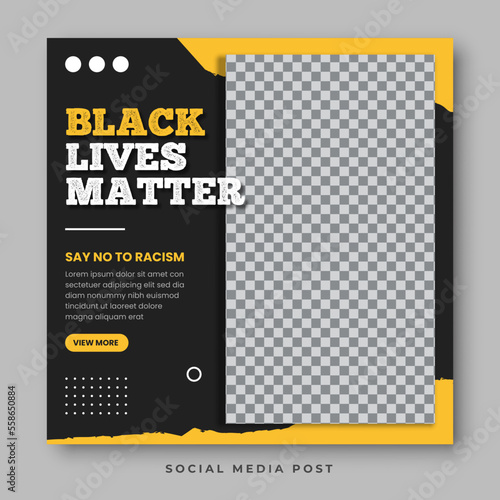 Black lives matter social media template