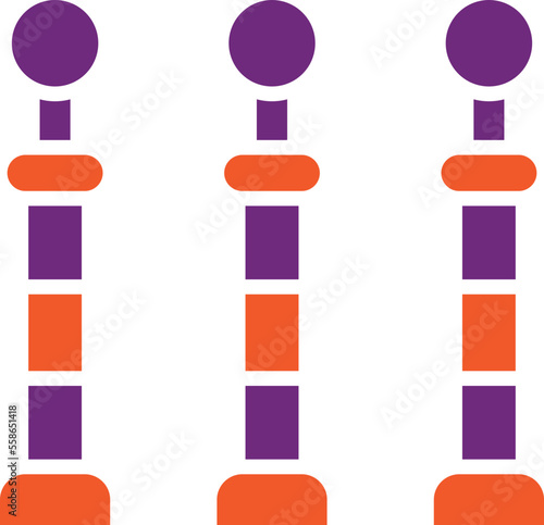 Bollards Vector Icon Design Illustration