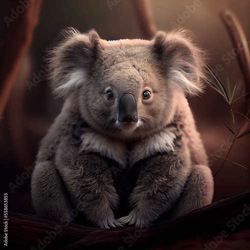 koala bear on a tree, generative ai