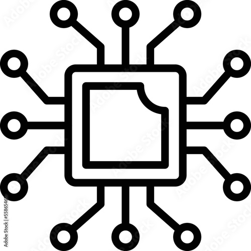 Search processor Vector Icon
