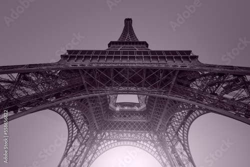 Eiffel tower with bright blue sky - Paris. France © muratart
