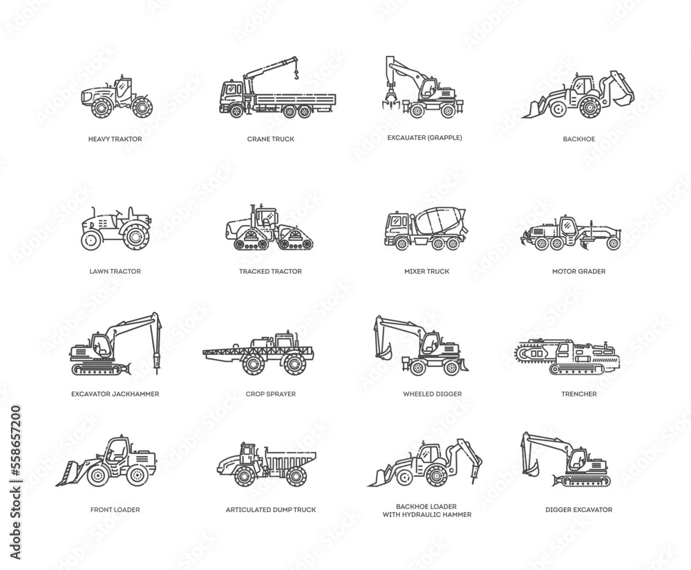 Construction vehicles and Agricultural machinery