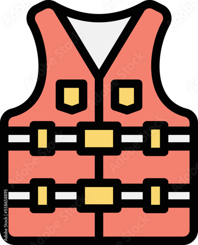 Life vest Vector Icon Design Illustration