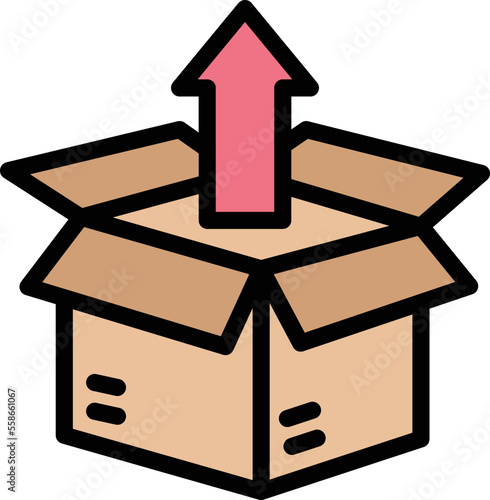 Unboxing Vector Icon Design Illustration