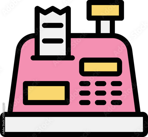 Cashier machine Vector Icon Design Illustration
