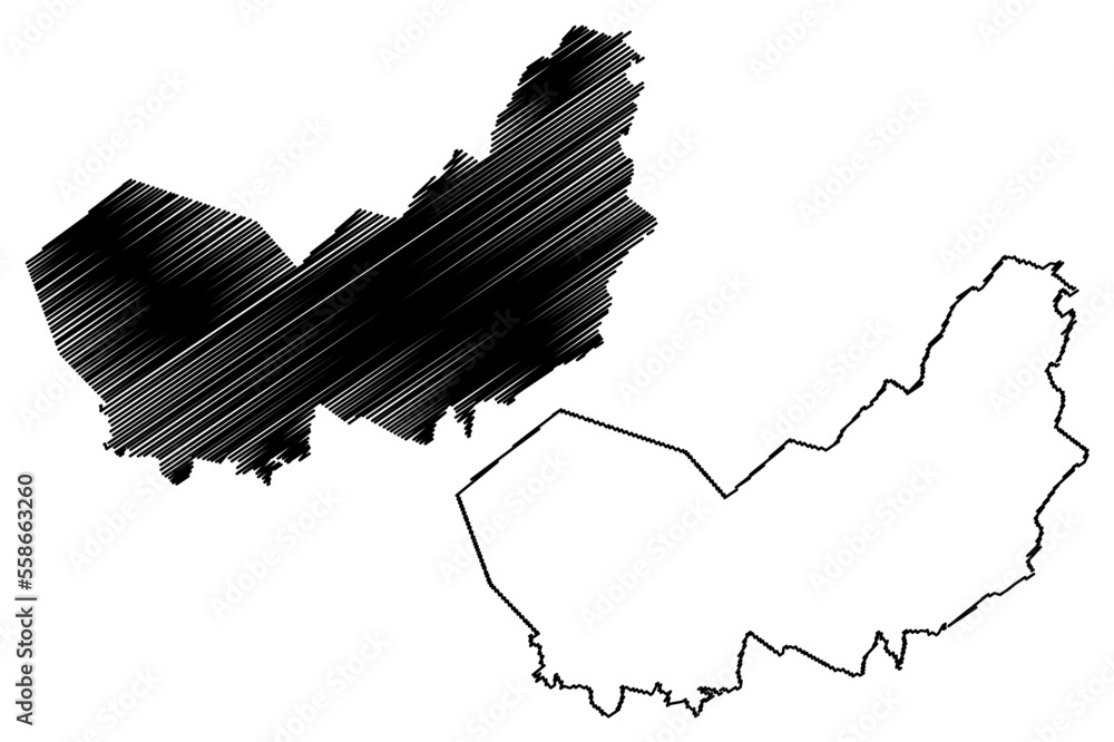Maranguape municipality (Ceará state, Municipalities of Brazil, Federative Republic of Brazil) map vector illustration, scribble sketch Maranguape map Maranguape municipality (Ceará state, Municipalities of Brazil, Federative Republic of Brazil) map vector illustration, scribble sketch Maranguape map