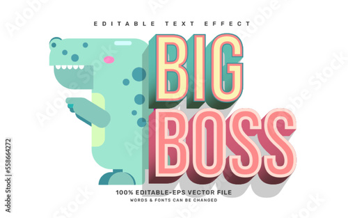 Big boss Dino editable text effect template