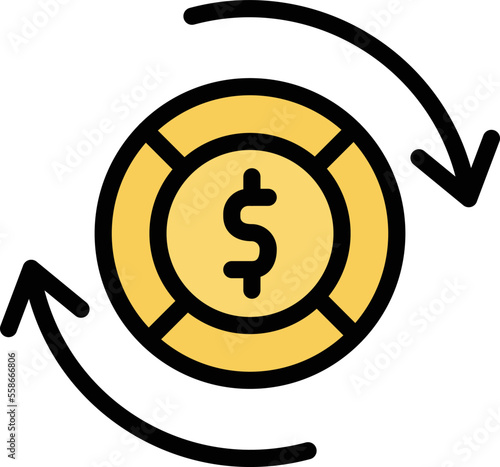 Money flow Vector Icon Design Illustration