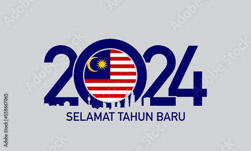 2024 Happy New Year Background Design. Vector Illustration.