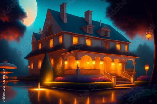 hyper realistic vintage house
