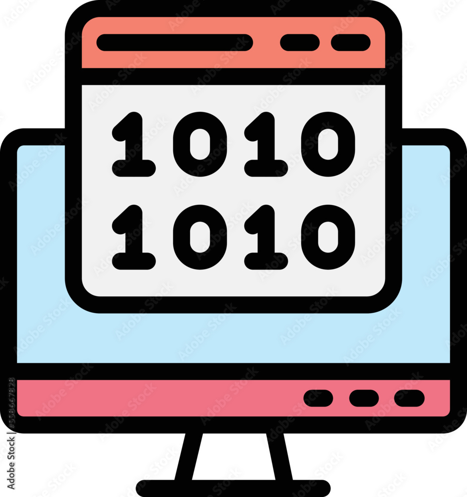 Binary code Vector Icon Design Illustration Binary code Vector Icon Design Illustration