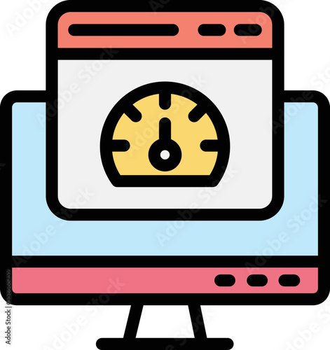 Speed test Vector Icon Design Illustration