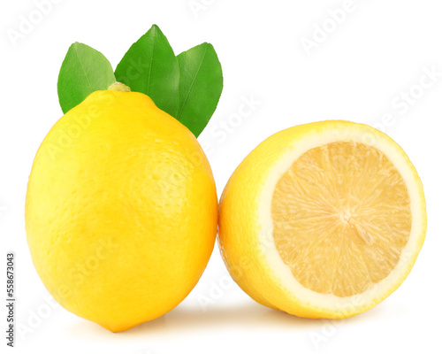 Lemons isolated on white background