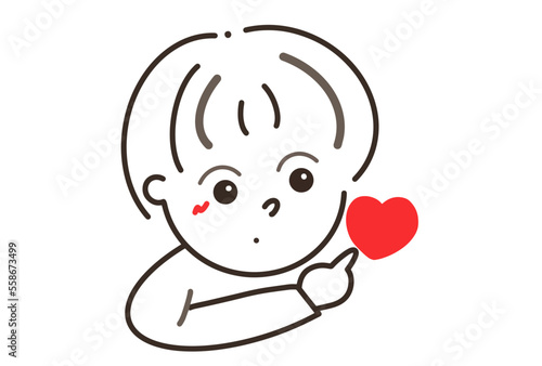 child holding a heart
幼い子どもと愛情