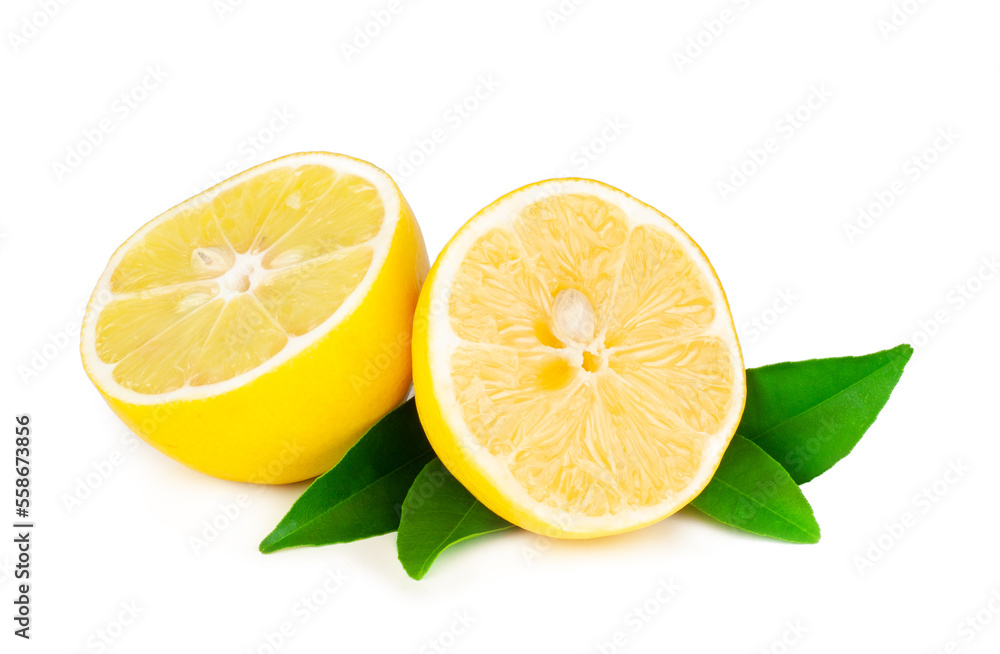 Lemons isolated on a white background