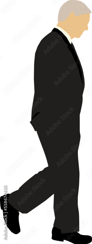 Silhouette Formal Old Man Walking 1 vector Silhouette Formal Old Man Walking 1 vector