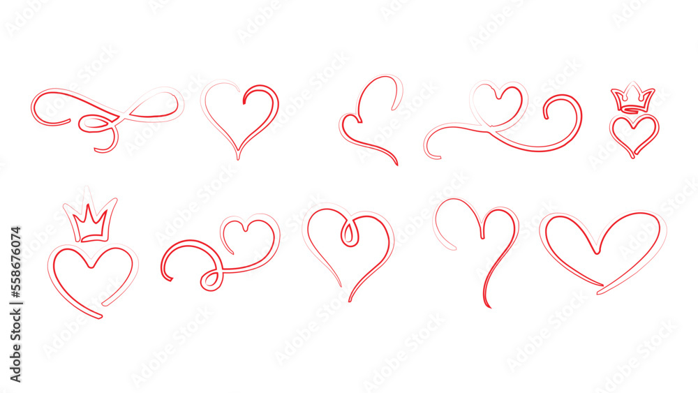 Love Vector Eps Clip Art Design with Singale Color Heart Broken Design Download 