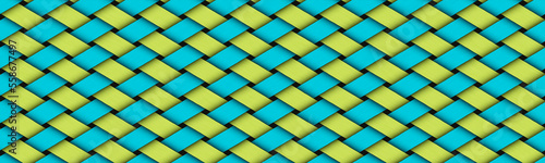 Multicolor wicker texture background. Woven pattern. 