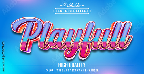 Εκτύπωση καμβά Editable text style effect - Playfull text style theme.