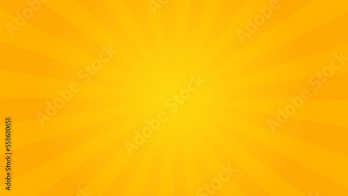 Sunburst pattern background, orange and yellow gradations, radial, summer, vector illustration, suitable for web landing page, sticker background, banner.