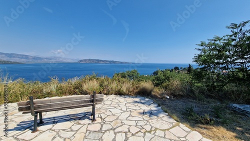 Fototapeta Naklejka Na Ścianę i Meble -  Corfu sea view, Ionian island, Greece, Europe	
