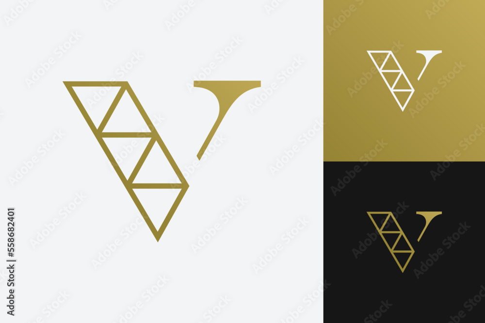 Crossover V serif letter with polygonal shape. A minimalist logo but still sophisticated, modern, and eye catching. Suitable for architectural companies, interiors, etc. Crossover V serif letter with polygonal shape. A minimalist logo but still sophisticated, modern, and eye catching. Suitable for architectural companies, interiors, etc.