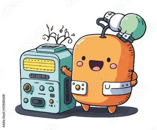 Cute Kawaii sketch, kinder, kinderbuch, kinderillustration, schulbuch, robot, fun, child, illustration, malbuch, japan, manga, 