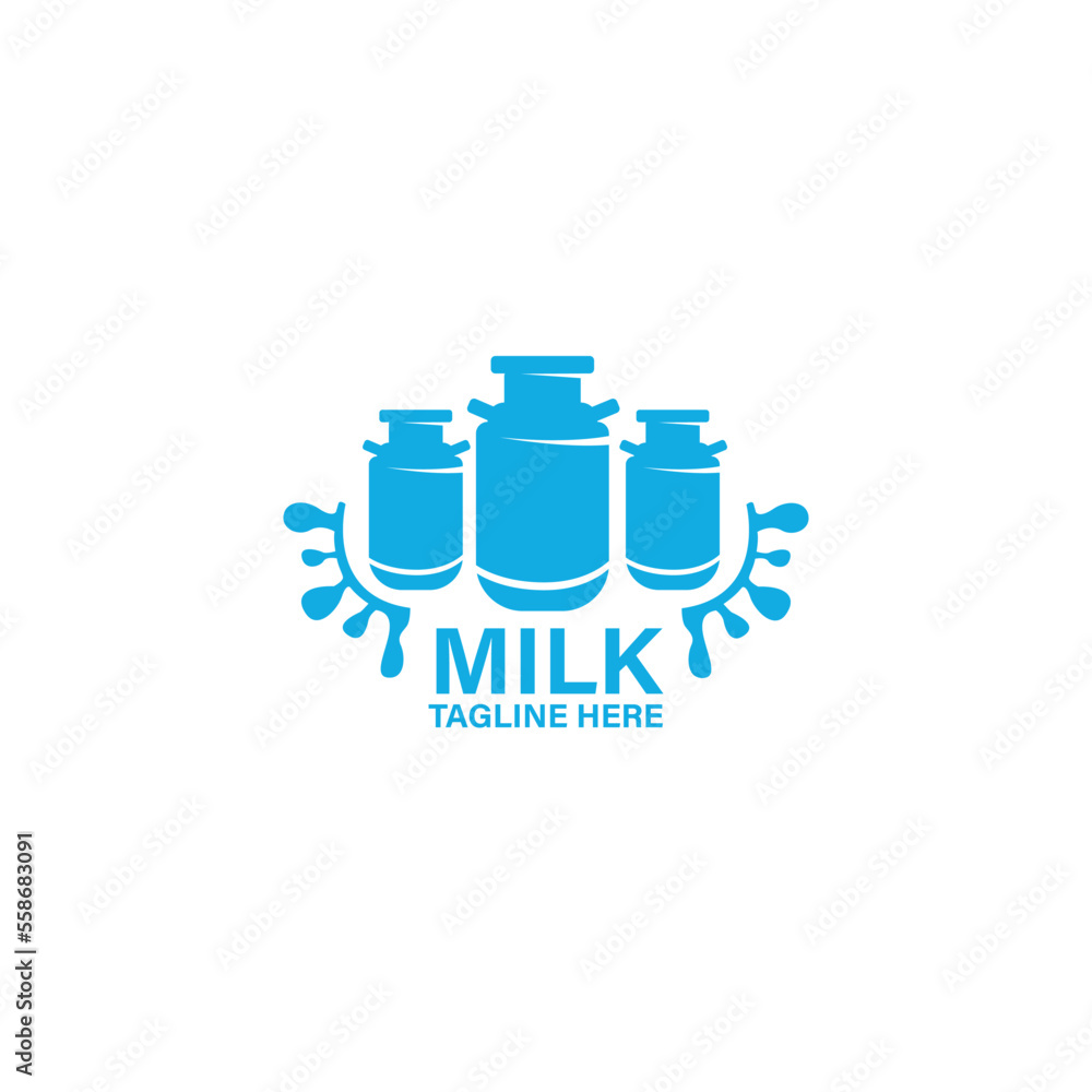 business logo design. milk design logo illustration vector