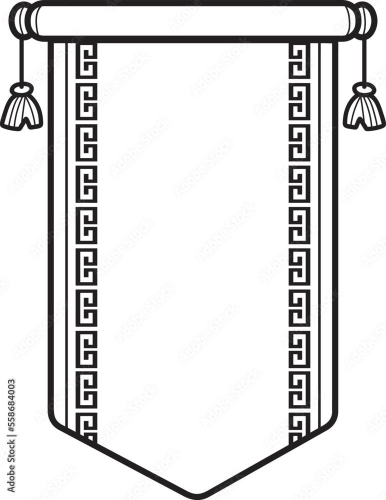 Hand Drawn Chinese scroll illustration Hand Drawn Chinese scroll illustration