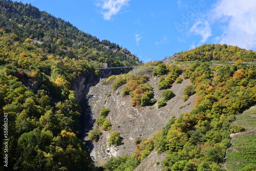 View on a valley in Switzerland