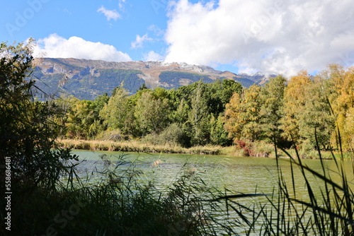 Fototapeta Naklejka Na Ścianę i Meble -  View on a lake in Switzerland